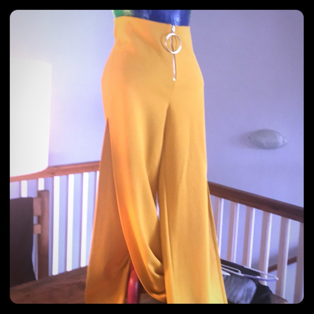 Vintage style burnt yellow dress pants